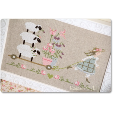 Madame Chantilly - Spring Delivery - fiche de point de croix compté