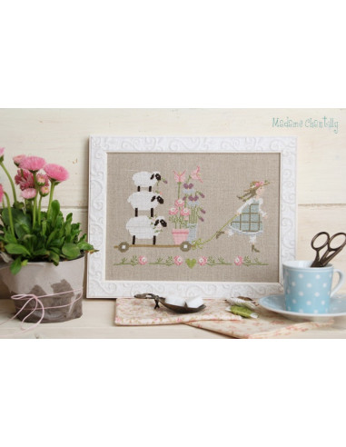 Madame Chantilly - Spring Delivery - fiche de point de croix compté