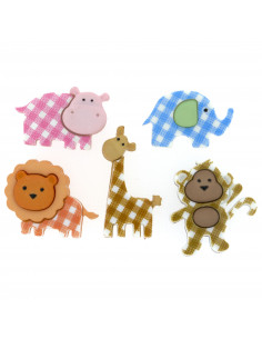 Lot de boutons Dress It Up 6962 - Baby Safari