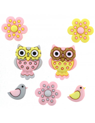 Lot de boutons Dress It Up - Whooo Loves You