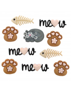 Lot de boutons Dress It Up - Meow