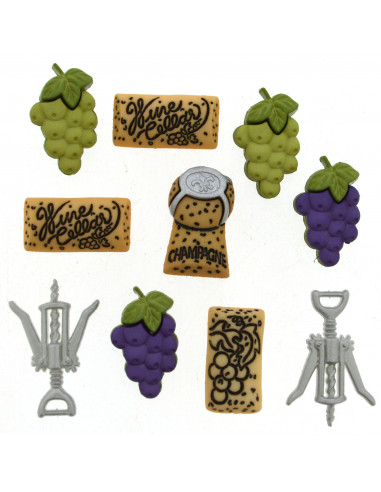 Lot de boutons Dress It Up - Uncorked