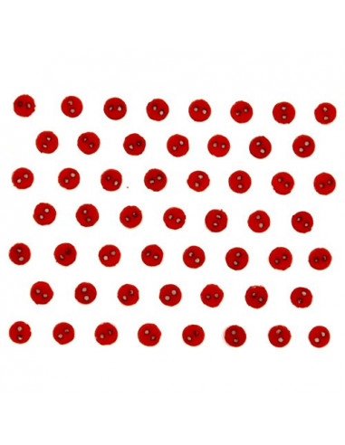 Lot de boutons Dress It Up - Micro Round Red