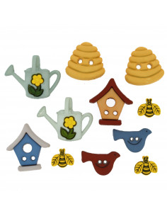 Lot de boutons Dress It Up - The Birds And The Bees