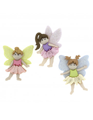 Lot de boutons Dress It Up - Flower Fairies