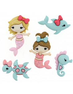 Lot de boutons Dress It Up - Mermaid Kisses