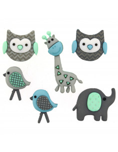Lot de boutons Dress It Up - Jungle Baby