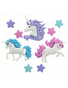 Lot de boutons Dress It Up - Magical Unicorns