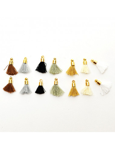 Lot de mini pompons Dress It Up - Tiny Tassels Neutral