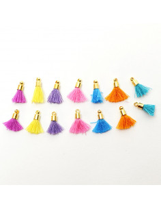 Lot de mini pompons Dress It Up - Tiny Tassels Bright