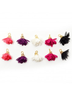 Lot de mini pompons fleurs Dress It Up - Flower Tassels color 2
