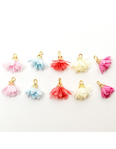 Lot de mini pompons fleurs Dress It Up - Flower Tassels color 3