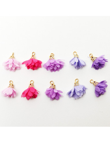 Lot de mini pompons fleurs Dress It Up - Flower Tassels color 4