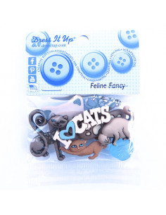 Lot de boutons Dress It Up - Feline Fancy