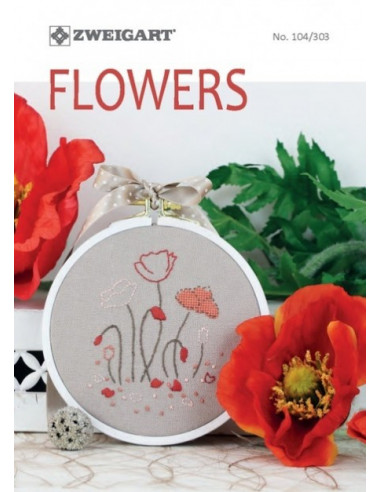 Brochure Zweigart - Flowers - motifs en broderie traditionnelle