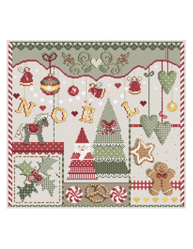 Madame La Fée - fiche de point de croix - Noël
