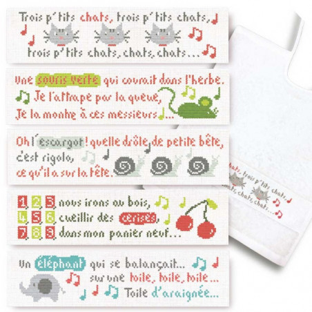 Lili Points - Les Bavoirs 2 - Fiche de broderie au point de croix compté
