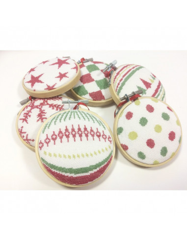 Lili Points - Les Boules de Noël 1 - Fiche de broderie au point de croix compté