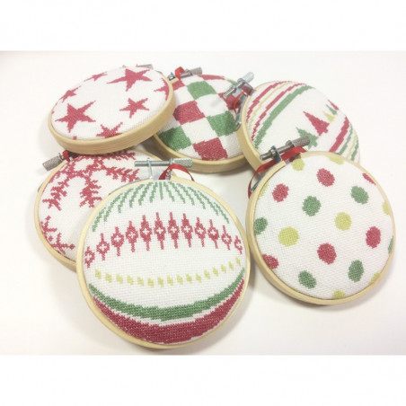 Lili Points - Les Boules de Noël 1 - Fiche de broderie au point de croix compté