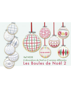 Lili Points - Les Boules de Noël 2 - Fiche de broderie au point de croix compté