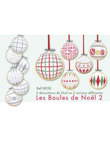 Lili Points - Les Boules de Noël 2 - Fiche de broderie au point de croix compté