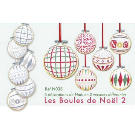 Lili Points - Les Boules de Noël 2 - Fiche de broderie au point de croix compté