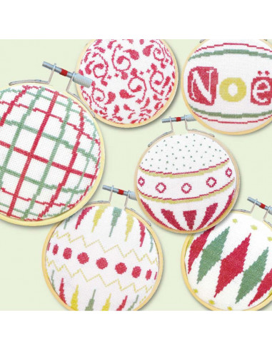 Lili Points - Les Boules de Noël 2 - Fiche de broderie au point de croix compté