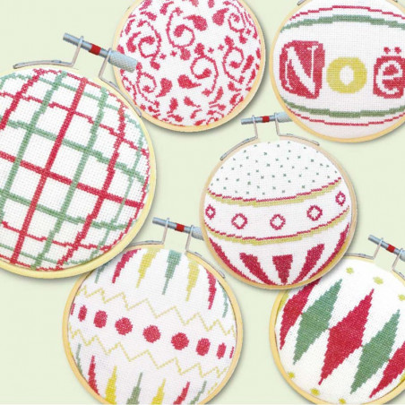 Lili Points - Les Boules de Noël 2 - Fiche de broderie au point de croix compté