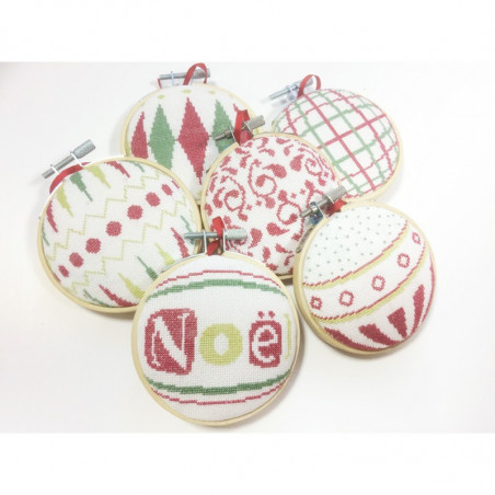 Lili Points - Les Boules de Noël 2 - Fiche de broderie au point de croix compté