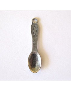 Charm / breloque, cuillère argentée de 30 mm
