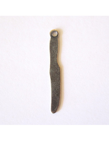 Charm / breloque, couteau argenté de 30 mm