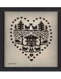 Coeur Poya - Nicole Fuhr - broderie