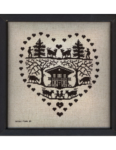 Coeur Poya - Nicole Fuhr - broderie