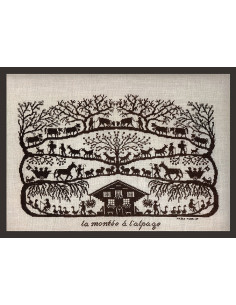Montée à l'alpage - Nicole Fuhre - broderie poya