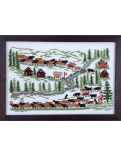 La Désalpe - Nicole Fuhr - broderie