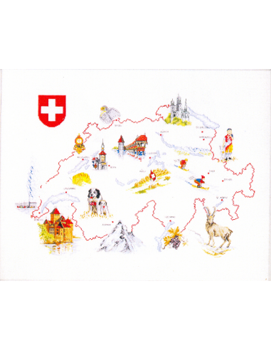 La Suisse - Kit broderie point de croix