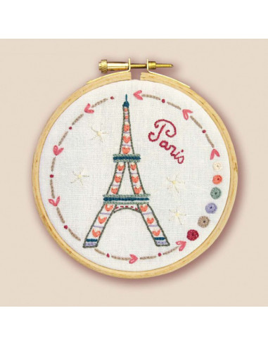 Kit de broderie traditionnelle "Une journée à Paris" de Un Chat dans l'aiguille