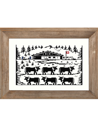 CollecXion du Chalet - Montée au chalet - Kit de point de croix compté
