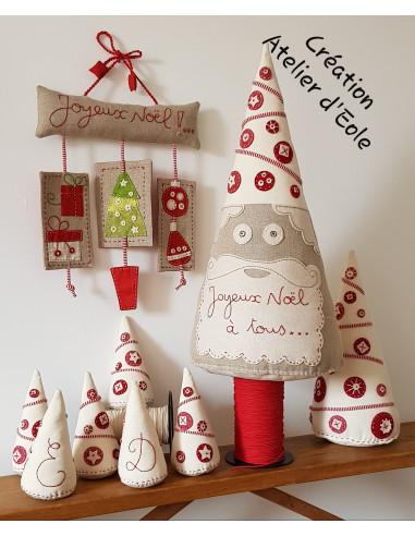 L'Atelier d'Éole - Les petits sapins de Noël - kit de couture