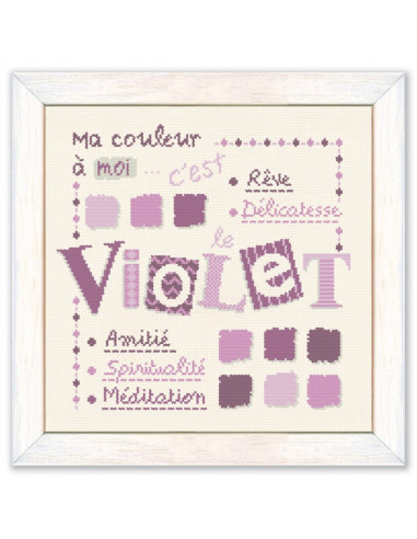 Lili Points - Fiche point de croix - Violet