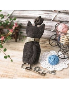 Kit de Patchwork - Porte-clé chat    