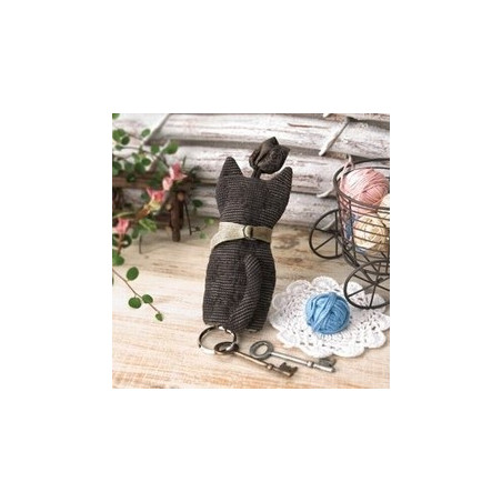 Kit de Patchwork - Porte-clé chat    