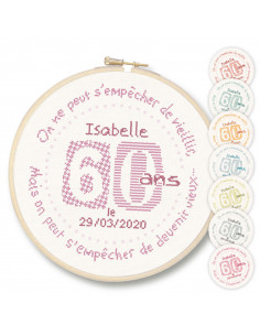 Lili Points - Fiche point de croix compté - 60 ans