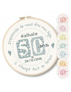 Lili Points - Fiche point de croix compté - 50 ans