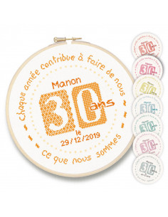 Lili Points - Fiche point de croix compté - 30 ans