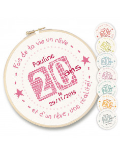 Lili Points - Fiche point de croix compté - 20 ans