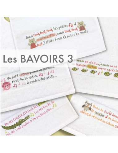 Lili Points - Les Bavoirs 3 - Fiche de broderie au point de croix compté