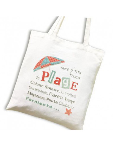 Lili Points - Fiche point de croix compté - Sac "Plage"