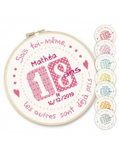 Lili Points - Fiche point de croix compté - 18 ans