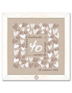 Lili Points - Fiche point de croix compté - 40 années de mariage